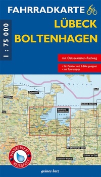 Abbildung von: Fahrradkarte Lübeck, Boltenhagen - grünes herz