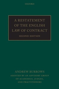 Abbildung von: A Restatement of the English Law of Contract - OUP eBook