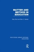 Abbildung von: Matter and Method in Education - Routledge