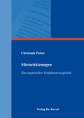 Cover: Mietsch&auml;tzungen - Kovac, Dr. Verlag