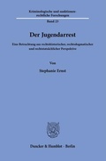 Cover: Der Jugendarrest. - Duncker & Humblot