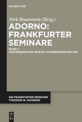 Cover: Wintersemester 1949/50 - Sommersemester 1957 - De Gruyter