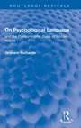 Cover: On Psychological Language - Routledge