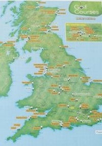Abbildung von: UK Golf Courses Collect & Scratch Print - Maps International Ltd