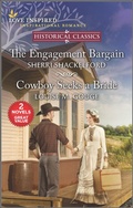 Cover: The Engagement Bargain and Cowboy Seeks a Bride - Harlequin