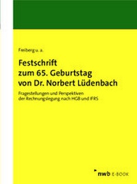 Abbildung von: Festschrift zum 65. Geburtstag von Dr. Norbert Lüdenbach - NWB