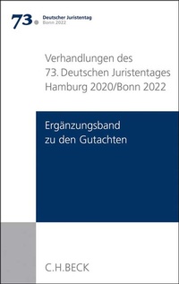Abbildung von: Verhandlungen des 73. Deutschen Juristentages Bonn 2022 Band I Gutachten Ergänzungen - C.H.BECK