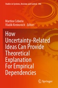 Cover: How Uncertainty-Related Ideas Can Provide Theoretical Explanation For Empirical Dependencies - Springer