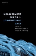 Cover: Measurement Error in Longitudinal Data - Oxford University Press