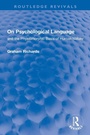 Cover: On Psychological Language - Routledge