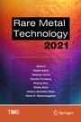 Cover: Rare Metal Technology 2021 - Springer