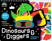 Enlarge image Cover: Dinosaurs and Diggers- Sticker by Number - Lake Press
