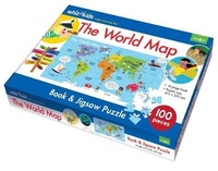 Enlarge image Cover: The World Map Book and Jigsaw Puzzle - Lake Press