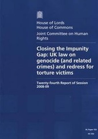Enlarge image Cover: Closing the Impunity Gap: Twenty-fourth Report of Session 2008-09 - Report, Together with Formal Minutes and Oral and Written Evidence - Stationery Office Books