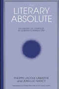 Cover: The Literary Absolute - State University of New York Press