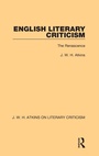 Cover: English Literary Criticism - Routledge