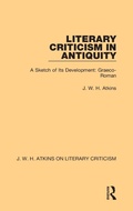 Cover: Literary Criticism in Antiquity - Routledge