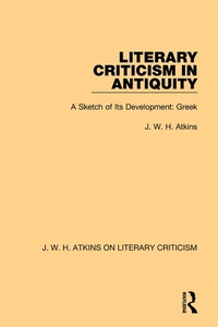 Abbildung von: Literary Criticism in Antiquity - Routledge