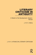 Cover: Literary Criticism in Antiquity - Routledge