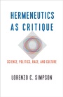 Cover: Hermeneutics as Critique - Columbia University Press