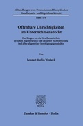 Abbildung von: Offenbare Unrichtigkeiten im Unternehmensrecht. - Duncker & Humblot