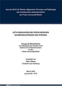 Abbildung von: ACTH-Messungen bei verschiedenen Schmerzzuständen des Pferdes - Mensch & Buch
