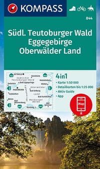 Abbildung von: KOMPASS Wanderkarte 844 Südlicher Teutoburger Wald - Eggegebirge - Oberwälder Land 1:50.000 - KOMPASS-Karten