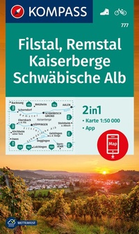 Abbildung von: KOMPASS Wanderkarte 777 Filstal, Remstal, Kaiserberge, Schwäbische Alb 1:50.000 - KOMPASS-Karten