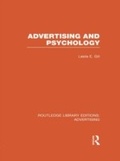 Cover: Advertising and Psychology (RLE Advertising) - Routledge