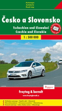 Abbildung von: Tschechien, Slowakei (Autokarte 1:500.000, Hardcover) - SHOCart