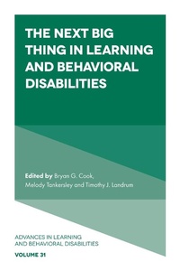 Enlarge image Cover: The Next Big Thing in Learning and Behavioral Disabilities - Emerald Publishing Limited