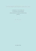 Cover: Inscriptiones Thessalonicae et viciniae - De Gruyter