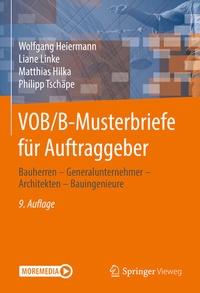 Abbildung von: VOB/B-Musterbriefe für Auftraggeber - Springer Vieweg