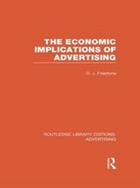 Enlarge image Cover: The Economic Implications of Advertising (RLE Advertising) - Routledge