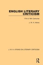 Cover: English Literary Criticism - Routledge