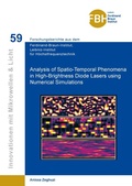Cover: Analysis of Spatio-Temporal Phenomena in High-Brightness Diode Lasers using Numerical Simulations - Cuvillier Verlag