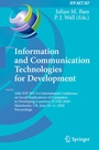 Cover: Information and Communication Technologies for Development - Springer