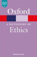 Cover: A Dictionary of Ethics - OUP eBook