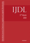 Cover: International Journal of Diachronic Linguistics and Linguistic Reconstruction - Reichert Verlag
