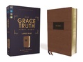 Cover: NIV, The Grace and Truth Study Bible (Trustworthy and Practical Insights), Large Print, Leathersoft, Brown, Red Letter, Comfort Print - Zondervan