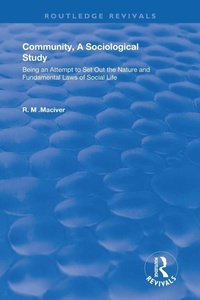 Enlarge image Cover: Community, A Sociological Study - Routledge