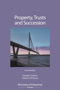 Cover: Property, Trusts and Succession - Bloomsbury Professional
