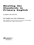 Cover: Meeting the Standards in Primary English - Routledge