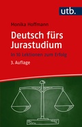 Cover: Deutsch f&uuml;rs Jurastudium - UTB