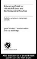 Bild: Educating Children with Emotional and Behavioural Difficulties - Routledge
