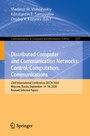 Cover: Distributed Computer and Communication Networks: Control, Computation, Communications - Springer