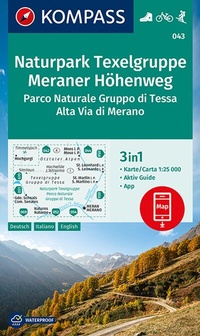 Abbildung von: KOMPASS Wanderkarte 043 Naturpark Texelgruppe, Meraner Höhenweg, Parco Naturale Gruppo di Tessa, Alta Via di Merano 1:25.000 - KOMPASS-Karten