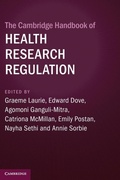 Cover: The Cambridge Handbook of Health Research Regulation - Cambridge University Press
