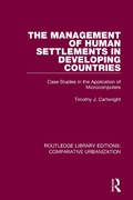 Cover: The Management of Human Settlements in Developing Countries - Routledge