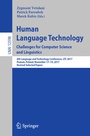 Cover: Human Language Technology. Challenges for Computer Science and Linguistics - Springer